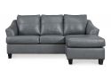3 Seater Genuine Leather Lounge Suite with Right Arm-Facing Chaise - Calista